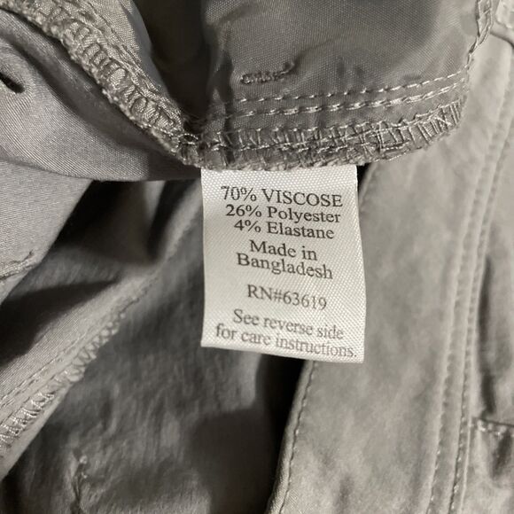 Sag Harbor New York Cropped Stretch Pants Capris Light Gray Women's‎ Sz 14 - Picture 7 of 7